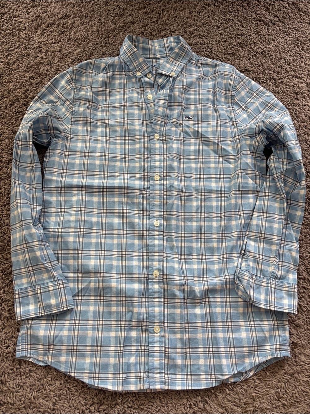 Vineyard Vines Blue Plaid Button-Down Shirt